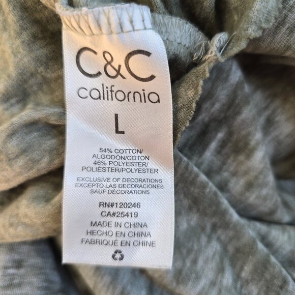 C & C Lightweight Hooded Long Sleeve Top Size Large - Picture 5 of 5